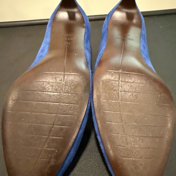 Elegant Blue Cole Haan Suede Pumps Party Wedding Guest Formal Semi Formal Chic - Picture 8 of 9